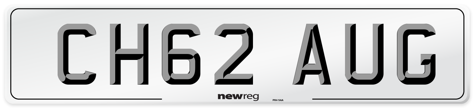 CH62 AUG Number Plate from New Reg
